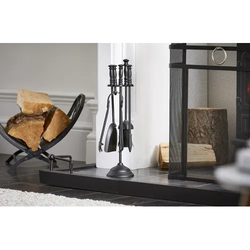 Fireplace Tool Set Black