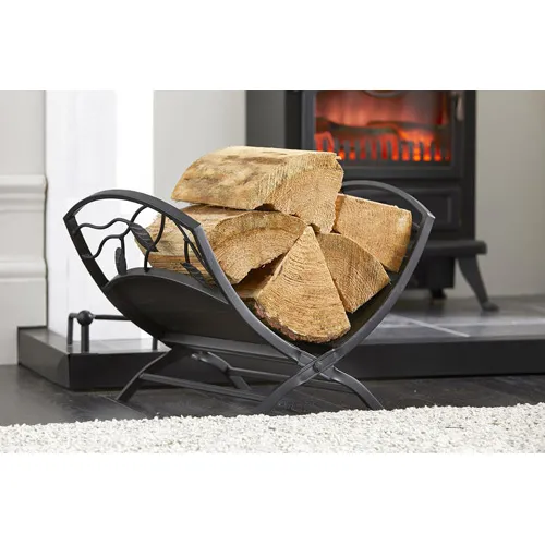 Leaf Metal Log Basket