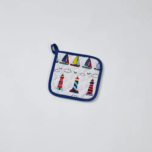 Nautical Print Cotton Pot Holder