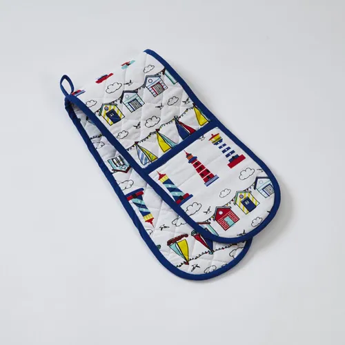 Nautical Print Double Oven Glove