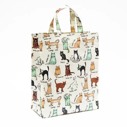 Cat Print Fabric Tote Bag