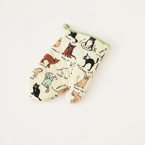 Cat Print Single Oven Mitt