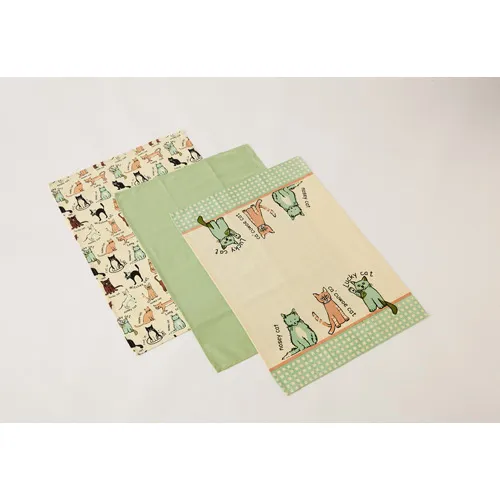 Cat Print Cotton Tea Towels