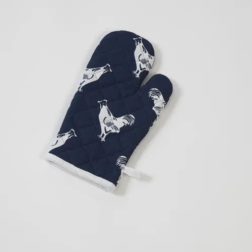 Cockerel Print Single Oven Mitt