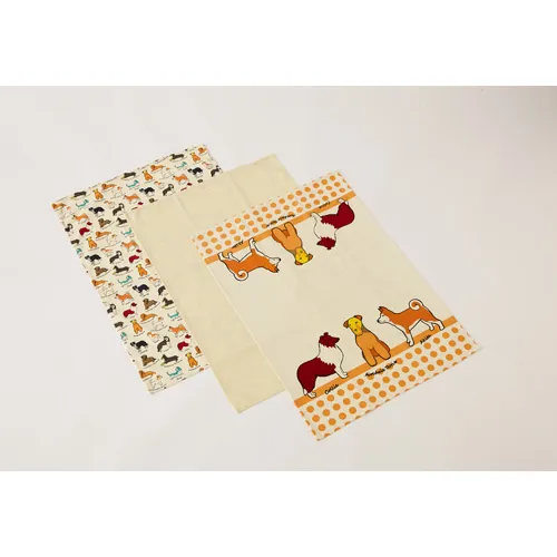 Dog Print Cotton Tea Towels