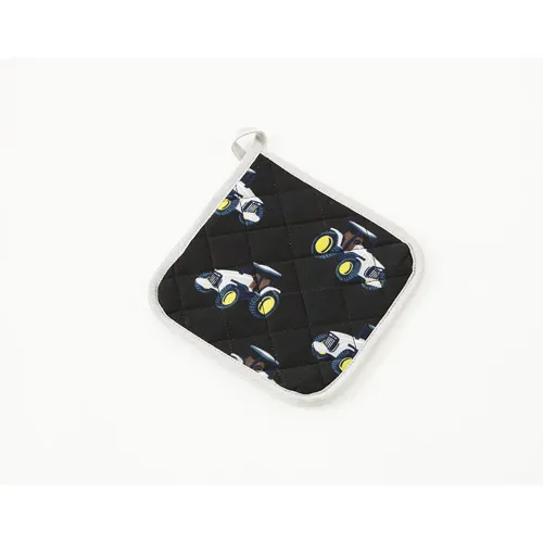 Tractor Print Cotton Pot Holder Grey