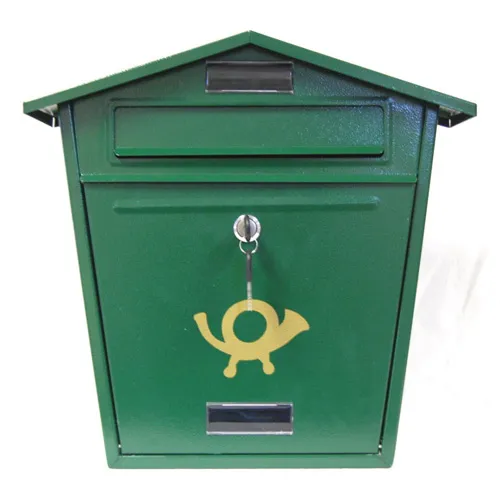 Contemporary Wall Mounted Post Box Green