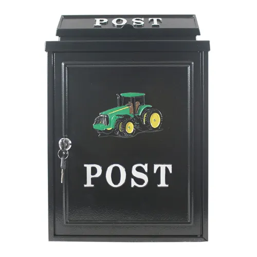 Tractor Design Wall Mounted Post Box Green