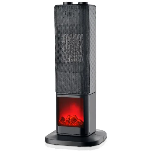 Log Effect Tower Heater