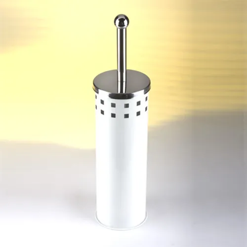 Toilet Brush with Holder White